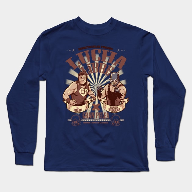 Lucha Libre Long Sleeve T-Shirt by Roni Nucleart